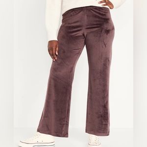 Vintage 100% Leather Suede Purple Pants Women Plus size 12| i.e brand